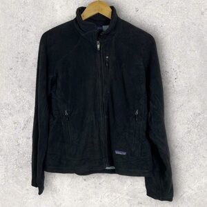 Vintage Patagonia Black Full Zipper Jacket Size Large R2 Hiking Outdoors Zip Up‎